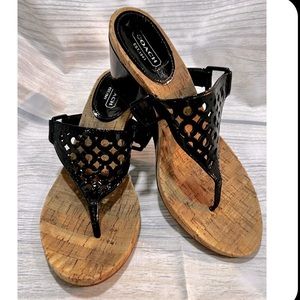 Cute Coach Black Sandal- Size 7.5
